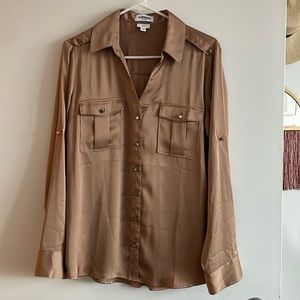 Express Satin Button Down